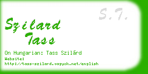 szilard tass business card
